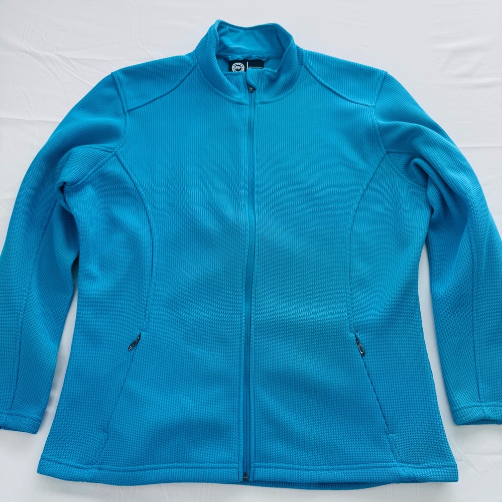 POLAR KING Women’s Blue Long-Sleeve, Full-Zip Fitted Lightweight Jacket, XLR